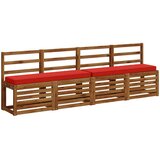  Jastučići za klupe - 2 dijela VUGHT 2 pcs 100% poliester Crvena | shoptok.hr