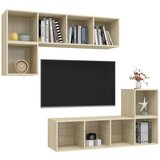TV 4-dijelni set ormarića boja hrasta sonome od iverice | shoptok.hr