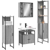  The Living Store Kopalniške omarice 4 kosi siva sonoma inženirski les - Kopalniška Garnitura, (21480973) | Shoptok.si