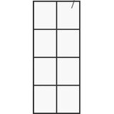 Pregrada za tuš s prozornim ESG steklom 80x195 cm črna, (20823477) | Shoptok.si