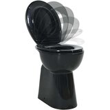 Brez Visoka WC školjka brez roba počasno zapiranje 7 cm višja črna | Shoptok.si