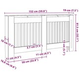  Pokrivač radijatora 2 pcs Siva 152 x 19 x 81,5 cm | shoptok.hr