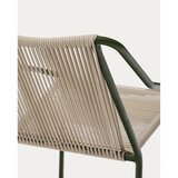 Kave Home Temno zelen/bež kovinski vrtni stol Zivia – | Shoptok.si