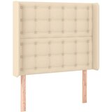  LED uzglavlje krem 93 x 16 x 118/128 cm od tkanine | shoptok.hr