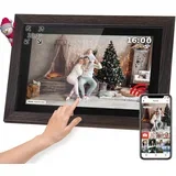 Dodirnite digitalni okvir za fotografije Frameo Wi-Fi zvučnik 10.1 '' Les + App