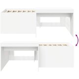  Krevet za djecu s visokim okvirom i stolom Bijela 80 x 200 cm | shoptok.hr