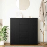  Komoda s ladicama crni hrast 100,5x35x98,5 cm konstruirano drvo | Eponuda.ba