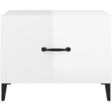  Stolić za kavu s metalnim nogama 2 kom sjajni bijeli 50x50x40cm | Eponuda.com