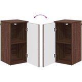 vidaXL Kopalniška omarica z vrati Rjavi hrast 30 x 31,5 x 61 cm | Shoptok.si