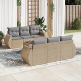 vidaXL 7-dijelni set vrtnih sofa od poliratana s jastucima bež | shoptok.hr