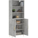  Visoka komoda siva betona 69,5x34x180 cm od konstruiranog drva | shoptok.hr