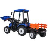  Dječji traktor na akumulator MEGA D68 s prikolicom, plavi Slike