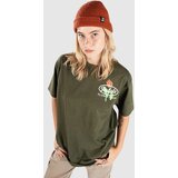 Petals and Peacocks Flower Shop T-shirt olive | Shoptok.si