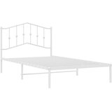 Metalni okvir za krevet s uzglavljem bijeli 100x200 cm | shoptok.hr