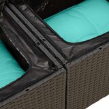  Vrtna sedežna garnitura z blazinami 9-delna črn ratan/akacija, (22048130) | Shoptok.si