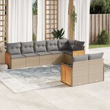 vidaXL 8-dijelni set vrtnih sofa od poliratana s jastucima bež | shoptok.hr