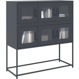 vidaXL Komoda antracitna 100,5x39x107 cm hladno valjano jeklo | Shoptok.si