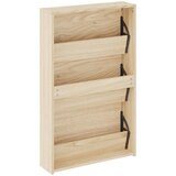 Ormarić za cipele 3 razine s ogledalom hrast 63 x 17 x 102,5 cm | shoptok.hr