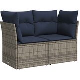  Set sofe 6 kom. Siva i tamnoplava Poli Rattan i čelik | shoptok.hr