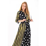 Fenzy Elegantna Maxi Haljina S Uzorkom Mori, Smeđa | shoptok.hr
