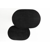White Label Stranske mizice v kompletu 2 ks z mizno ploščo iz mangovega lesa 37x56 cm Bela – | Shoptok.si