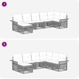  Sjedeća garnitura za vrt 7 kom. Siva poliratan 70.5 x 62 x 70 cm | Shoptok.si