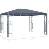  Sjenica s LED svjetlosnim trakama 400 x 300 cm antracit | shoptok.hr