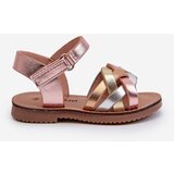 Boto Children's Sandals with Velcro Fastening and Interwoven Straps in Multicolor Dianttha | Shoptok.si
