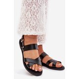 Boto Flat Ladies Sandals Made Of Eco Leather Black Kalira | Shoptok.si