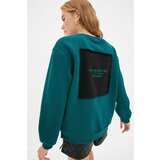 Trendyol Oil Printed Basic Knit Raised Sweatshirt Cijene