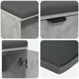  Haldna klop z blazino Enobarvno Betonsko siva 60 x 38 x 46 cm, (5000160707) | Shoptok.si