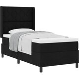  Krevet s opruga kutije s jastukom Crna 200 x 90 cm tkanina | shoptok.hr