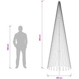  LED božićno drvce 285 cm 744 LED lampica Topla bijela Željezo | shoptok.hr