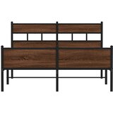  Okvir kreveta bez madraca smeđi hrast 137x190 cm izrađeno drvo | Eponuda.com
