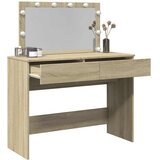  Toaletni stolić s LED svjetlima boja hrasta 100x40x120 cm | Eponuda.com
