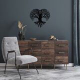 Wallity Zidna dekoracija Love Tree - 264, 50 x 54 cm, Crna | ePonuda.com