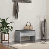  Klupa za hodnik s jastukom Betonski sivi 60 x 38 x 46 cm | shoptok.hr