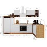 RESPEKTA Kuhinjski blok Hilde (Širina: 250 cm, Siva, Mat, Izgled drva, Bez električnih uređaja) | shoptok.hr
