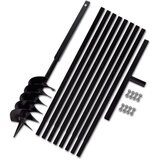 Ručna burgija za zemlju sa ručkom 150 mm i produžnom cijevi 9 m čelik | shoptok.hr