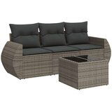 vidaXL 4-dijelni set vrtnih sofa od poliratana s jastucima sivi | shoptok.hr