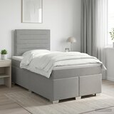  Boxspring krevet s madracem Svjetlosiva 120 x 200 cm Tkanina | shoptok.hr
