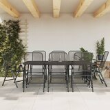  9-dijelni vrtni blagovaonski set antracit metalni mrežasti | shoptok.hr