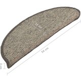  Samoljepljivi otirači za stepenice 15 kom 56x17x3 cm bež-sivi | shoptok.hr