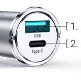 Joyroom mini dvojna vrata USB Type C / USB 20 W 5 A avtopolnilec Power Delivery Quick Charge 3.0 AFC SCP | Shoptok.si