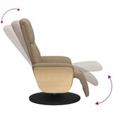  Naslonjač od umjetne kože s osloncem za noge boja cappuccina | shoptok.hr