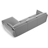 Mazzini Sofas Svetlo siva žametna kotna sedežna garnitura z ležalnikom (desni kot) Vanda – | Shoptok.si