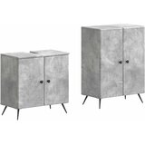  Set kupaonskih ormara od 2 dijela BREDA Betonska siva | shoptok.hr