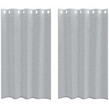 Voile zavjesa 2 pcs Tamno siva 175 x 140 cm Poliester | shoptok.hr
