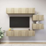  6-dijelni set TV ormarića boja hrasta sonome od iverice | shoptok.hr