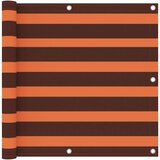 vidaXL Balkonsko platno oranžno in rjavo 90x500 cm oksford blago, (20693106) | Shoptok.si